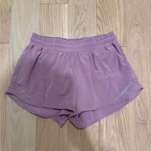 Lilac Lululemon shorts, size 6